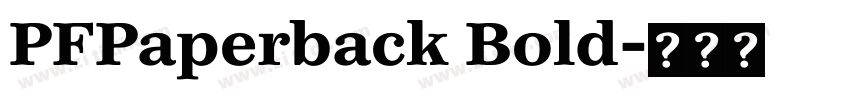 PFPaperback Bold字体转换